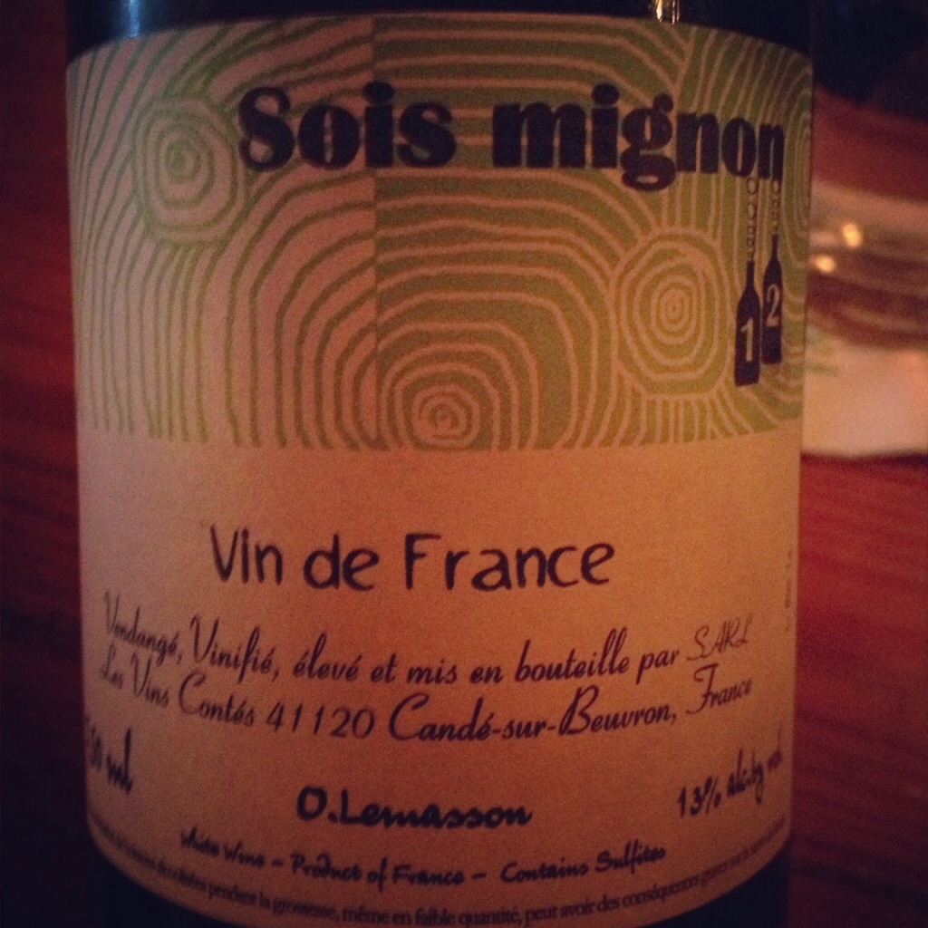 Les Vins Contés, “Sois Mignon” 2012